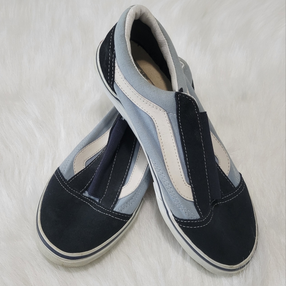 VANS Old Skool Off The Wall Slip On Sneakers The Blues 9 EUC